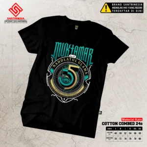 Kaos Muktamar NU ke-35 2026 Jombang Motif bundar Nahdlatul Ulama Bahan Tebal Combed 24s